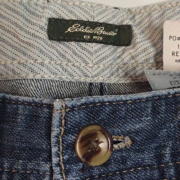 Eddie Bauer Dark Blue Flare & Wide Leg Jeans - Picture 6 of 12